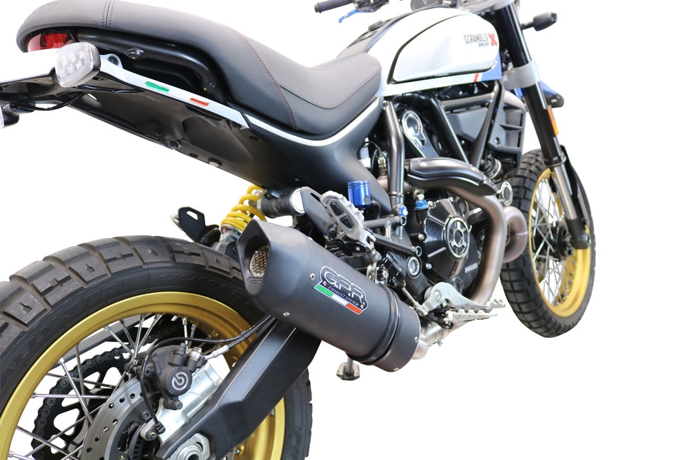 Ducati Scrambler 803 2021-2024, Furore Nero, Slip-on exhaust including link pipe and removable db killer 