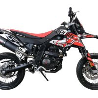 Aprilia Sx 125 2021-2024, Furore Evo4 Nero, Slip-on exhaust including link pipe and removable db killer 