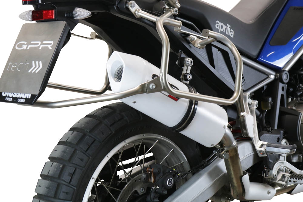 Aprilia Tuareg 660 2021-2024, Albus Evo4, Slip-on exhaust including removable db killer and link pipe 