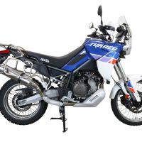 GPR exhaust compatible with  Aprilia Tuareg 660 2021-2024, Satinox , Slip-on exhaust including removable db killer and link pipe 