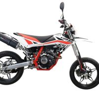 Beta RR 125 4T Motard 2019-2020, Furore Evo4 Nero, Slip-on exhaust including link pipe and removable db killer 