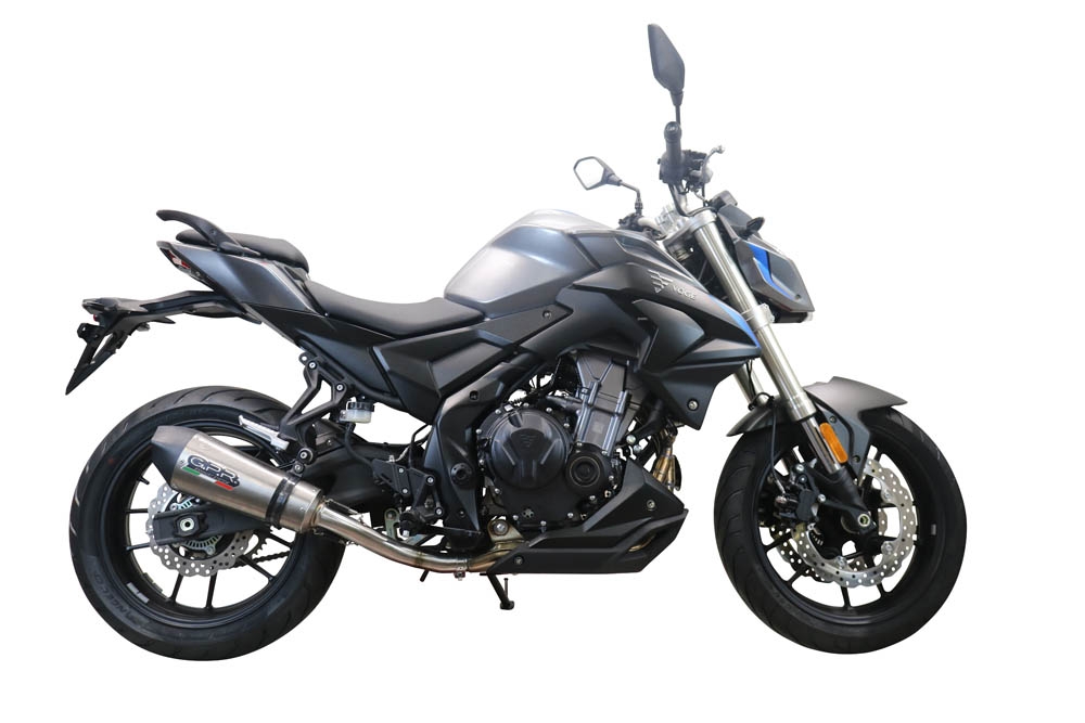 Voge 500R 2021-2024, GP Evo4 Titanium, Slip-on exhaust including removable db killer and link pipe 