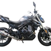 Voge 500R 2021-2024, GP Evo4 Titanium, Slip-on exhaust including removable db killer and link pipe 