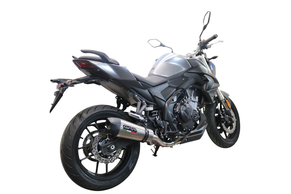 Voge 500DS 2021-2024, GP Evo4 Titanium, Slip-on exhaust including removable db killer and link pipe 