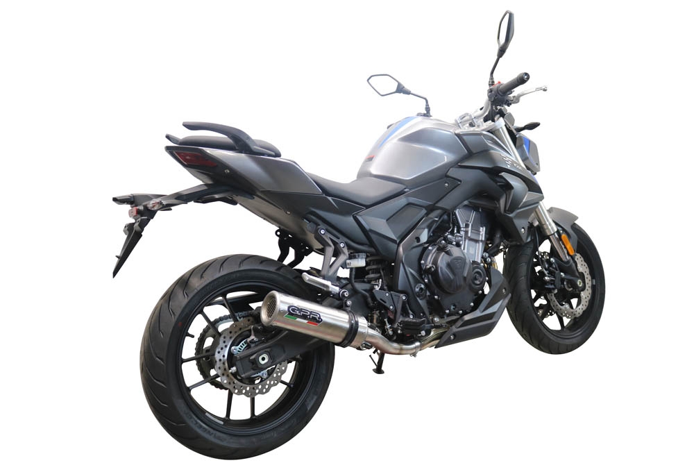 Voge 500R 2021-2024, M3 Inox , Slip-on exhaust including removable db killer and link pipe 