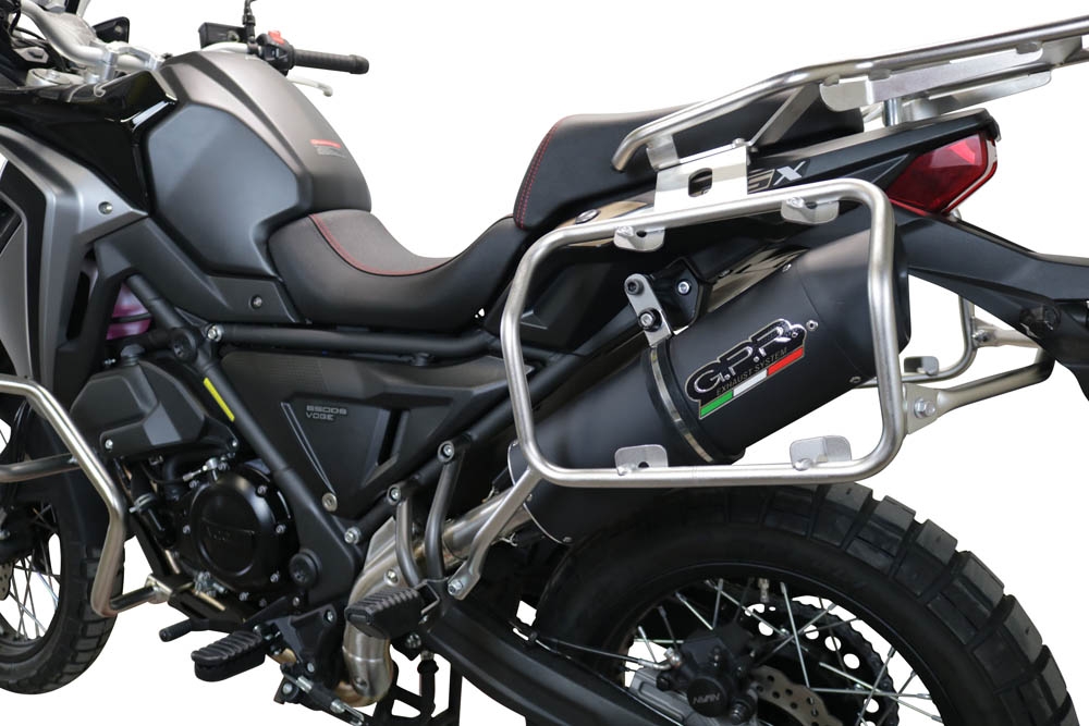 Voge 650DSX 2021-2024, Furore Evo4 Nero, Slip-on exhaust including link pipe and removable db killer 