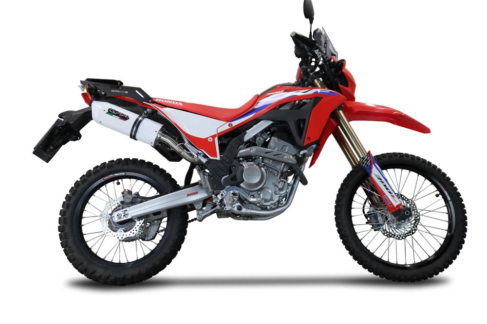 Honda Crf 300L / Rally 2021-2024, Albus Ceramic, Slip-on exhaust including link pipe and removable db killer 