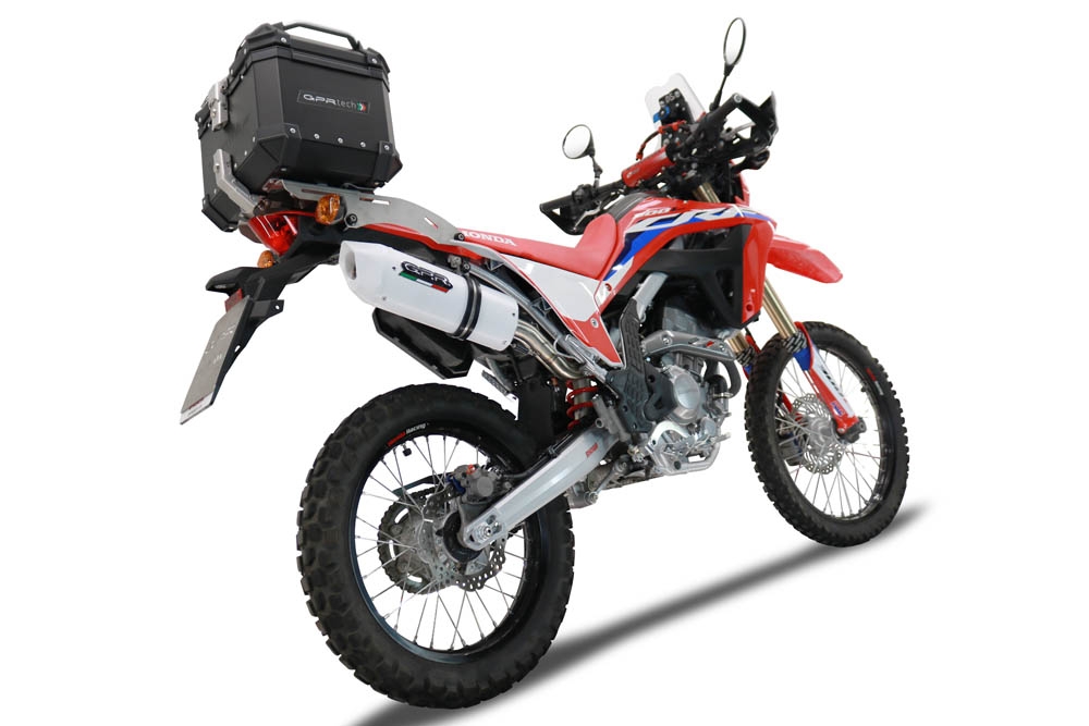 Honda Crf 300L / Rally 2021-2024, Albus Ceramic, Slip-on exhaust including link pipe and removable db killer 