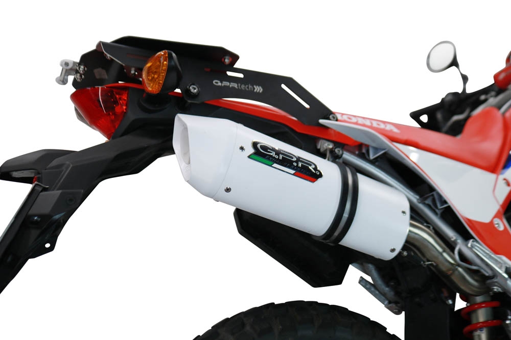 Honda Crf 300L / Rally 2021-2024, Albus Ceramic, Slip-on exhaust including link pipe and removable db killer 