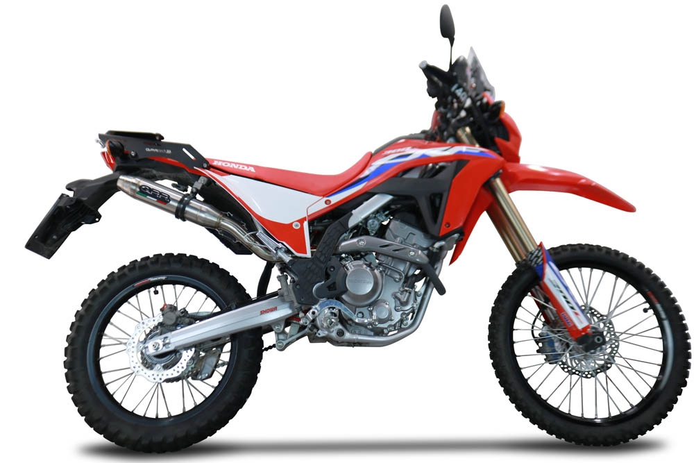 Honda Crf 300L / Rally 2021-2024, Deeptone Inox, Slip-on exhaust including link pipe and removable db killer 