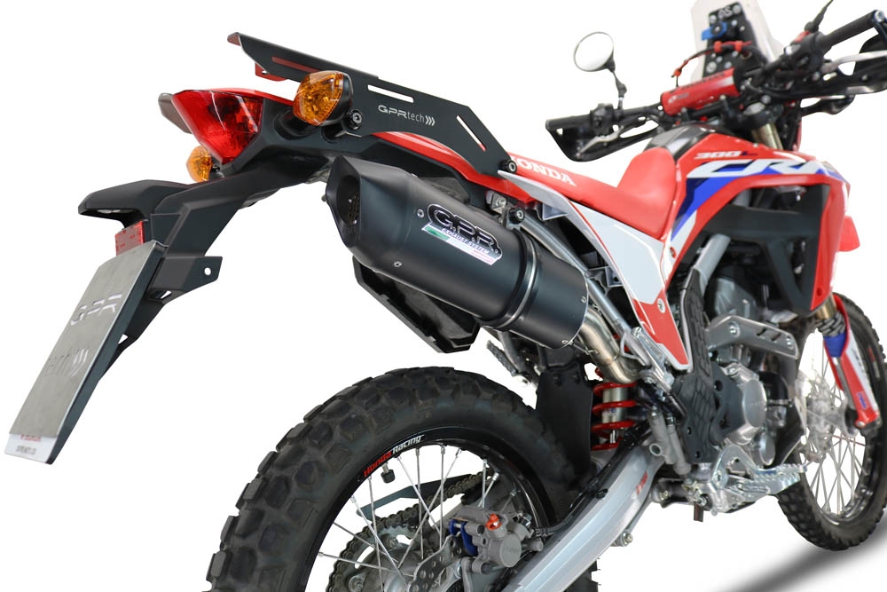 Honda Crf 300L / Rally 2021-2024, Furore Nero, Slip-on exhaust including link pipe and removable db killer 