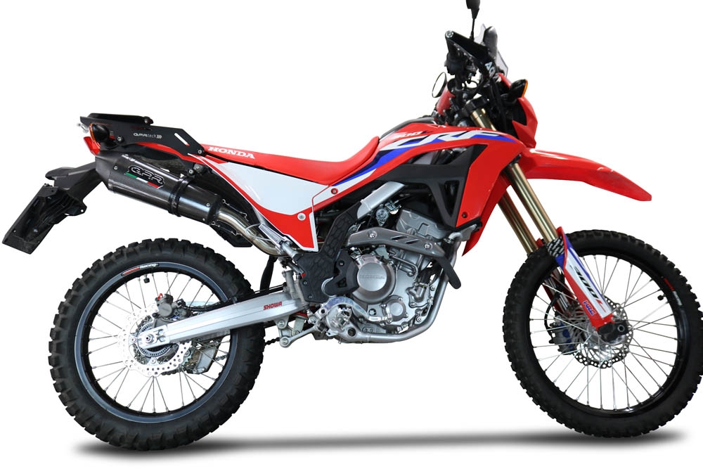 Honda Crf 300L / Rally 2021-2024, Gpe Ann. Poppy, Slip-on exhaust including link pipe and removable db killer 