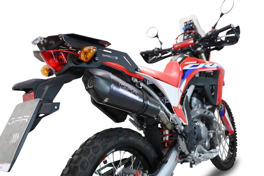 Honda Crf 300L / Rally 2021-2024, Gpe Ann. Poppy, Slip-on exhaust including link pipe and removable db killer 