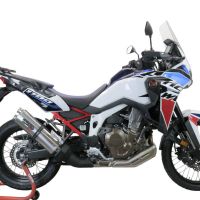 Honda CRF1000L Africa Twin 2018-2020, Dual Inox, Slip-on exhaust including removable db killer and link pipe 