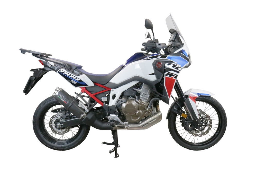 Honda CRF1100L Africa Twin 2020-2024, Dual Poppy, Slip-on exhaust including removable db killer and link pipe 