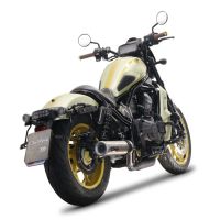 Honda Rebel 1100 2021-2024, M3 Inox , Slip-on exhaust including removable db killer and link pipe 