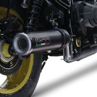 Honda Rebel 1100 2021-2024, M3 Black Titanium, Slip-on exhaust including removable db killer and link pipe 