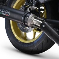 Honda Rebel 1100 2021-2024, M3 Black Titanium, Slip-on exhaust including removable db killer and link pipe 