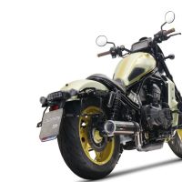 GPR exhaust compatible with  Honda Rebel 1100 2021-2023, M3 Poppy , Slip-on exhaust including removable db killer and link pipe 