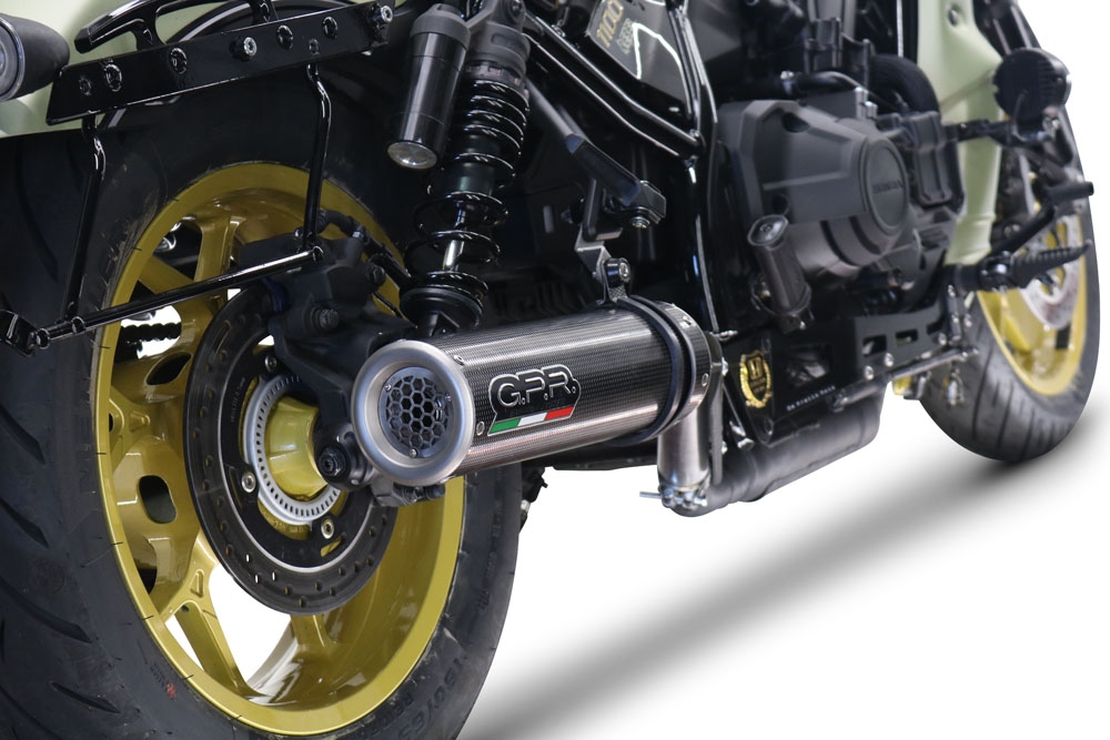 GPR exhaust compatible with  Honda Rebel 1100 2021-2023, M3 Poppy , Slip-on exhaust including removable db killer and link pipe 