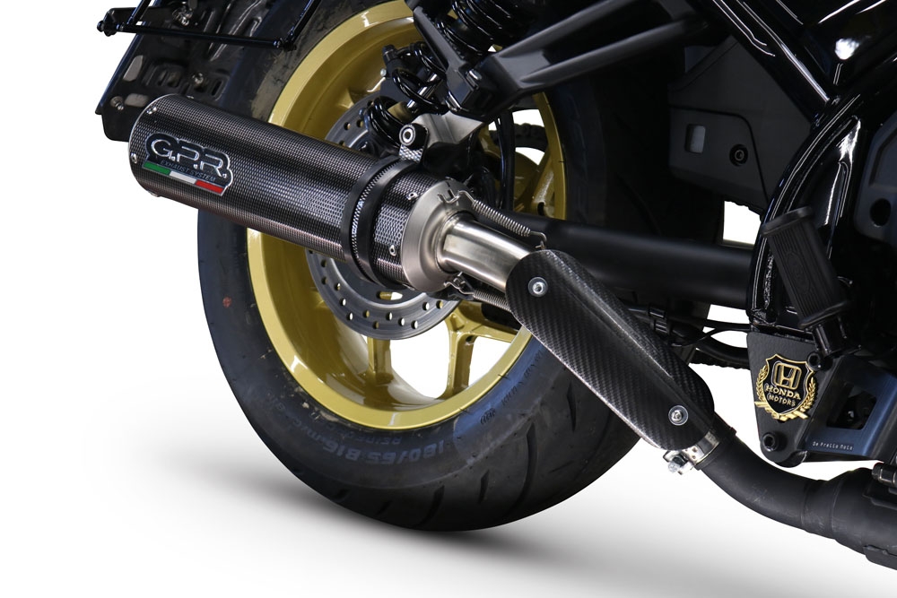 GPR exhaust compatible with  Honda Rebel 1100 2021-2023, M3 Poppy , Slip-on exhaust including removable db killer and link pipe 