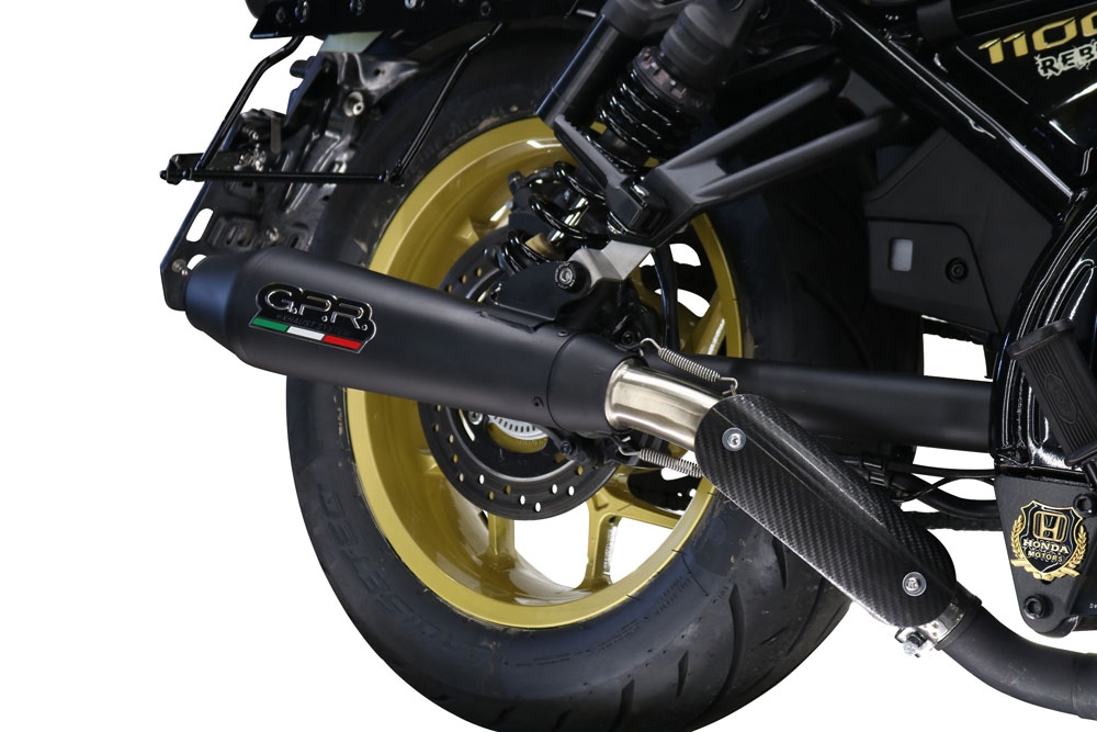 Honda Rebel 1100 2021-2024, Ultracone Nero, Slip-on exhaust including removable db killer and link pipe 