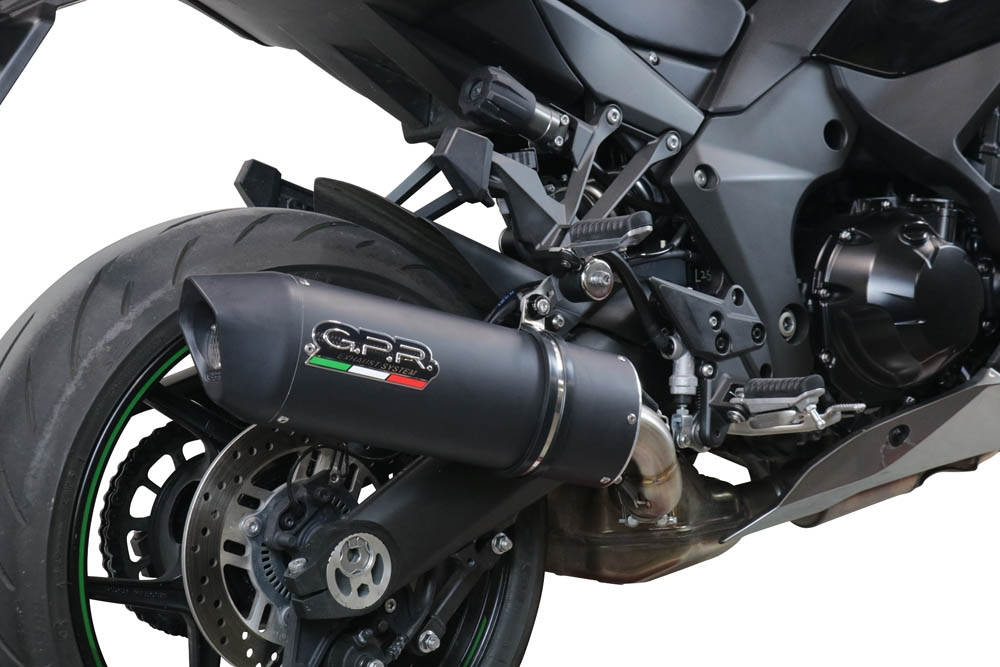 GPR exhaust compatible with  Kawasaki Ninja 1000 Sx 2021-2023, Furore Evo4 Nero, Slip-on exhaust including removable db killer and link pipe 