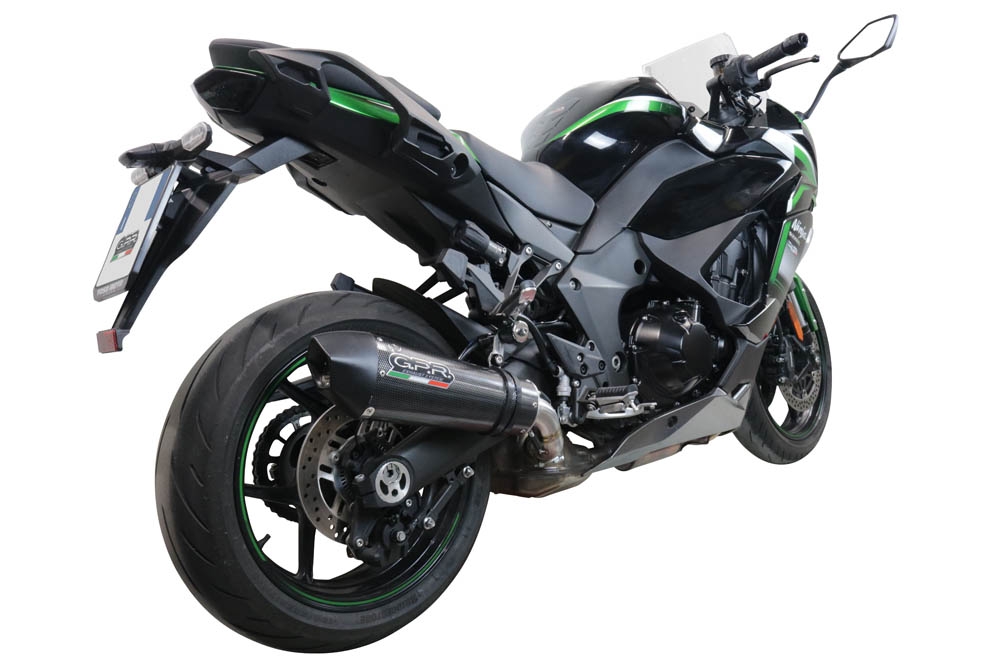 GPR exhaust compatible with  Kawasaki Ninja 1000 Sx 2021-2023, GP Evo4 Poppy, Slip-on exhaust including removable db killer and link pipe 