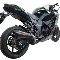 GPR exhaust compatible with  Kawasaki Ninja 1000 Sx 2021-2023, GP Evo4 Poppy, Slip-on exhaust including removable db killer and link pipe 