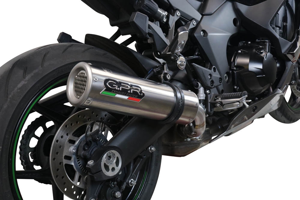 GPR exhaust compatible with  Kawasaki Ninja 1000 Sx 2021-2023, M3 Titanium Natural, Slip-on exhaust including removable db killer and link pipe 