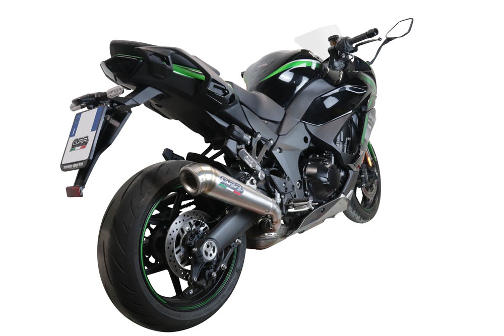 GPR exhaust compatible with  Kawasaki Ninja 1000 Sx 2021-2023, Powercone Evo, Slip-on exhaust including removable db killer and link pipe 