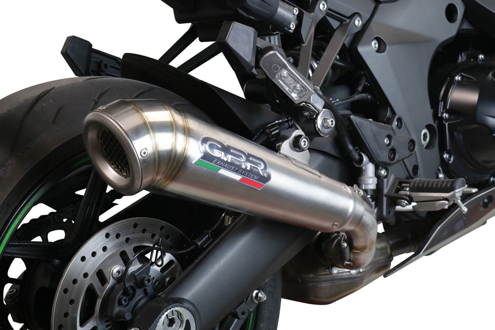 GPR exhaust compatible with  Kawasaki Ninja 1000 Sx 2021-2023, Powercone Evo, Slip-on exhaust including removable db killer and link pipe 