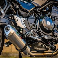 Kawasaki Z650RS 2021-2023, Satinox, Full system exhaust, including removable db killer 