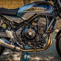 Kawasaki Z650RS 2021-2023, Satinox, Full system exhaust, including removable db killer 