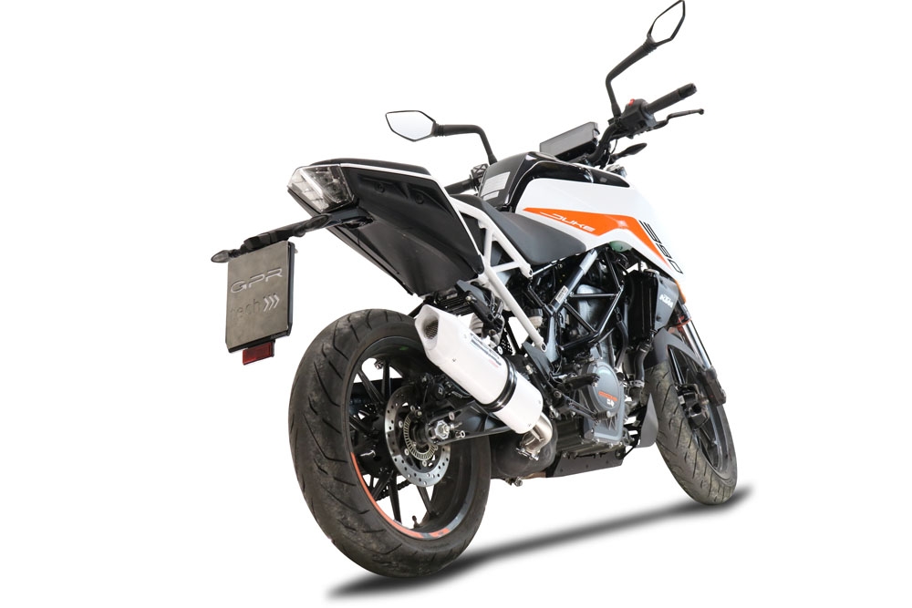 Ktm 125 Duke 2021-2023, Albus Evo4, Slip-on exhaust including removable db killer and link pipe 