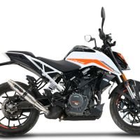 Ktm 125 Duke 2021-2023, Deeptone Inox, Slip-on exhaust including removable db killer and link pipe 