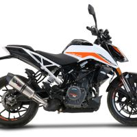 Ktm 125 Duke 2021-2023, GP Evo4 Titanium, Slip-on exhaust including removable db killer and link pipe 