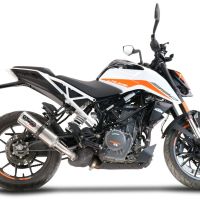 Ktm 125 Duke 2021-2023, M3 Inox , Slip-on exhaust including removable db killer and link pipe 