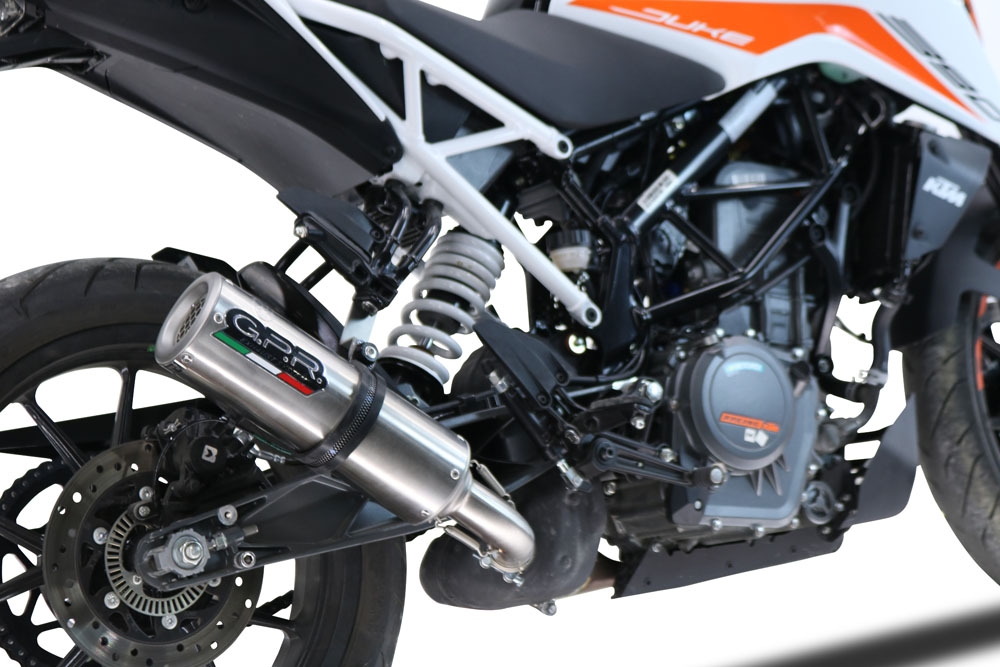 GPR exhaust compatible with  Ktm 390 DUKE 2021-2023, M3 Inox , Slip-on exhaust including removable db killer and link pipe 