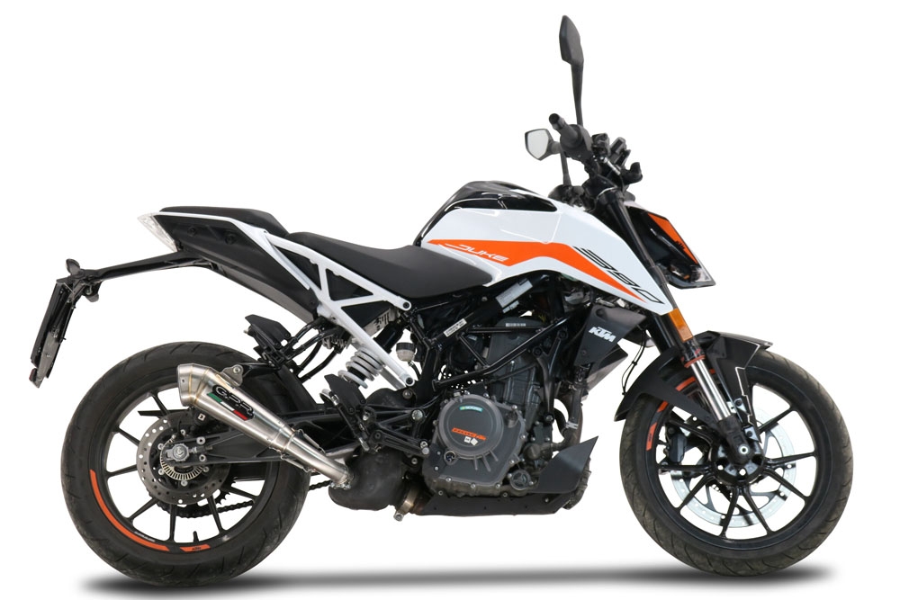 GPR exhaust compatible with  Ktm 390 DUKE 2021-2023, Powercone Evo, Slip-on exhaust including removable db killer and link pipe 