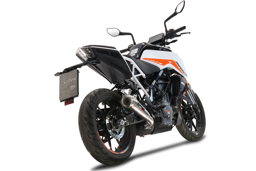 GPR exhaust compatible with  Ktm 390 DUKE 2021-2023, Powercone Evo, Slip-on exhaust including removable db killer and link pipe 