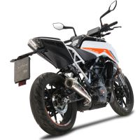 GPR exhaust compatible with  Ktm 390 DUKE 2021-2023, Powercone Evo, Slip-on exhaust including removable db killer and link pipe 