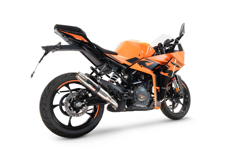 Ktm RC 125 2021-2024, Deeptone Inox, Slip-on exhaust including removable db killer and link pipe 