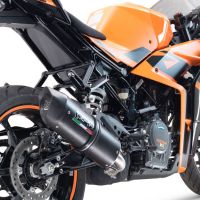 Ktm RC 125 2021-2024, Furore Evo4 Nero, Slip-on exhaust including removable db killer and link pipe 