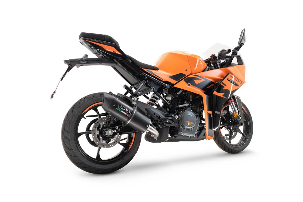 Ktm RC 125 2021-2024, Furore Evo4 Nero, Slip-on exhaust including removable db killer and link pipe 