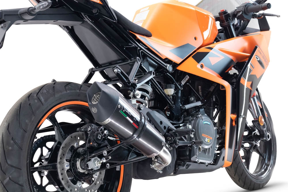 Ktm RC 125 2021-2024, GP Evo4 Titanium, Slip-on exhaust including removable db killer and link pipe 