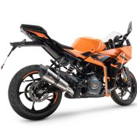 Ktm RC 125 2021-2024, M3 Inox , Slip-on exhaust including removable db killer and link pipe 