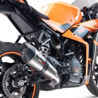 Ktm RC 125 2021-2024, M3 Inox , Slip-on exhaust including removable db killer and link pipe 