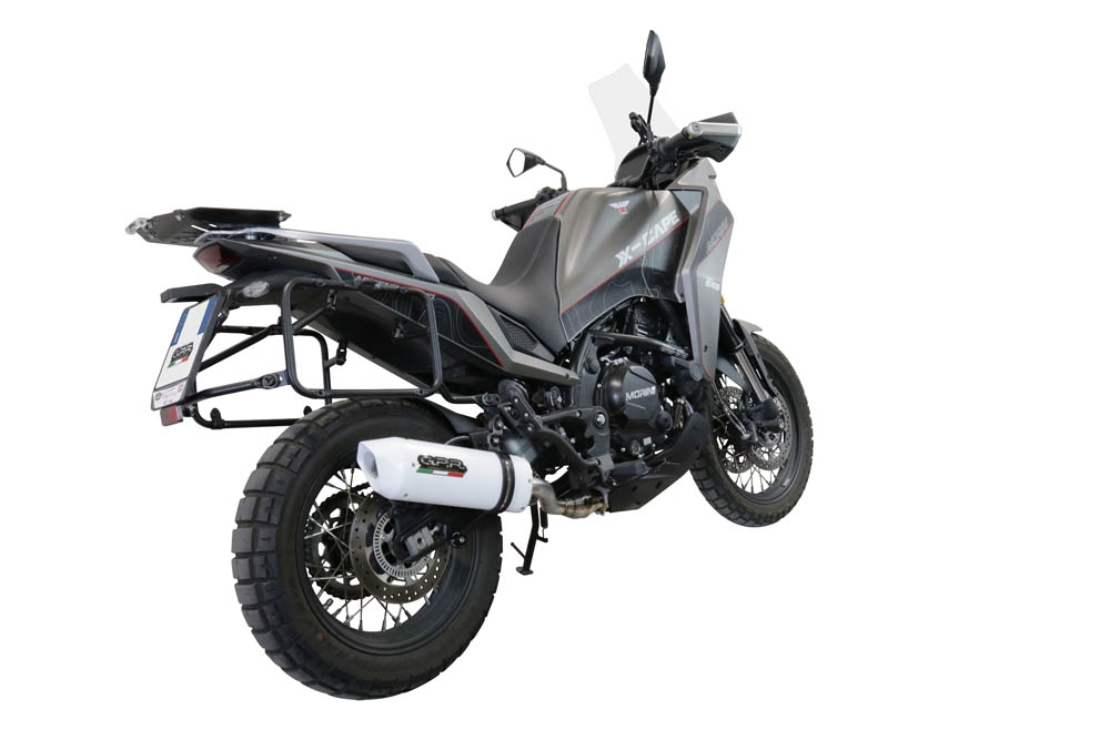 Moto Morini X-CAPE 650 2021-2023, Albus Ceramic, Mid-Full system exhaust including removable db killer 