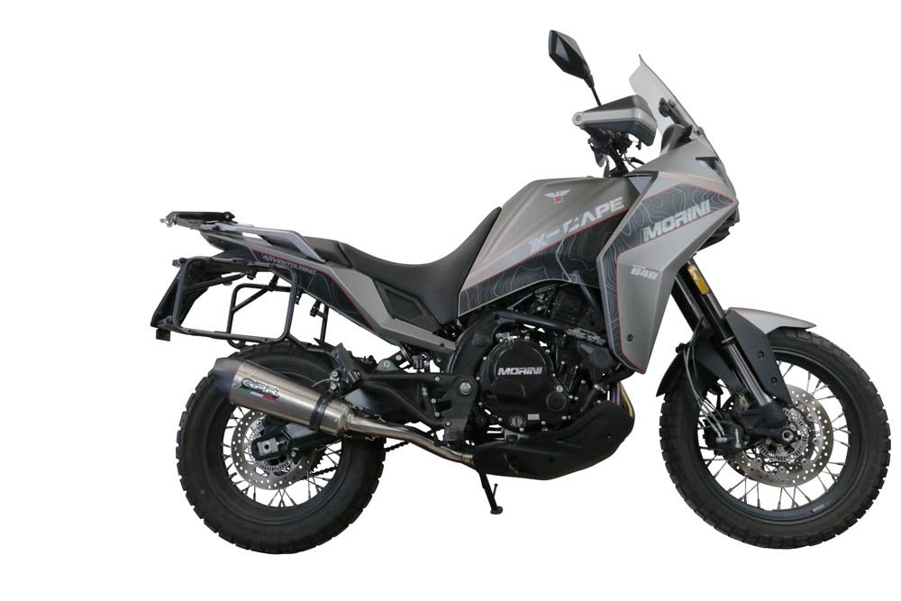 Moto Morini X-CAPE 650 2021-2023, Gpe Ann. titanium, Mid-Full system exhaust including removable db killer 